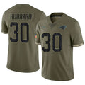Choea C.Panthers #30 Chuba Hubbard Player Salute To Service Olive Stitched Jerseys