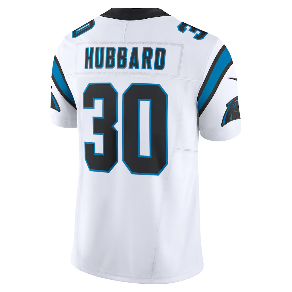 Choea C.Panthers #30 Chuba Hubbard Player White Vapor F.U.S.E. Limited Stitched Jerseys