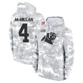 Choea C.Panthers #4 Tetairoa McMillan Player Arctic Camo Salute to Service Limited Hoodies Stitched Jerseys