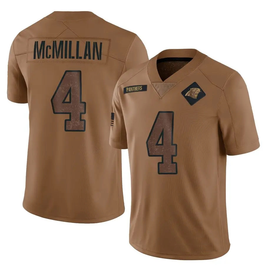 Choea C.Panthers #4 Tetairoa McMillan Player Brown Salute To Service Limited Stitched Jerseys