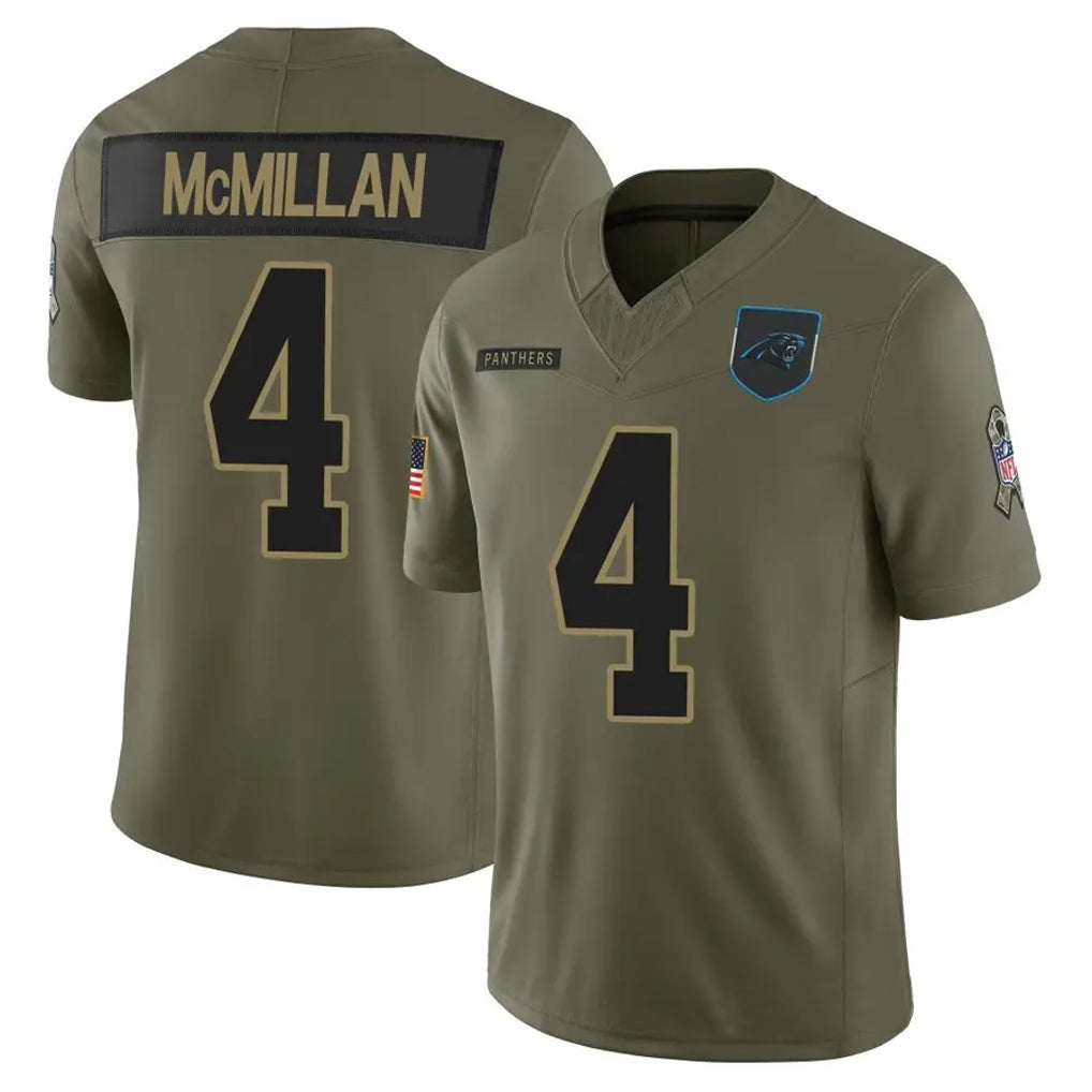 Choea C.Panthers #4 Tetairoa McMillan Player Salute To Service Olive Limited Stitched Jerseys