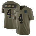 Choea C.Panthers #4 Tetairoa McMillan Player Salute To Service Olive Limited Stitched Jerseys