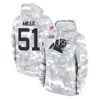 Choea C.Panthers #51 Sam Mills Player Arctic Camo Salute to Service Pullover Hoodies Limited Game Stitched Jerseys