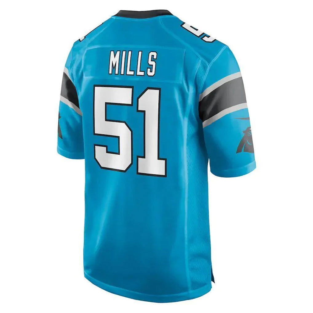 Choea C.Panthers #51 Sam Mills Player Blue Game Stitched Jerseys