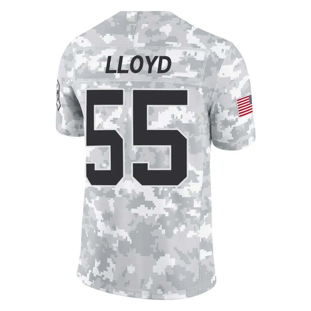 Choea C.Panthers #55 Devin Lloyd Player Arctic Camo Salute to Service Limited Game Stitched Jerseys