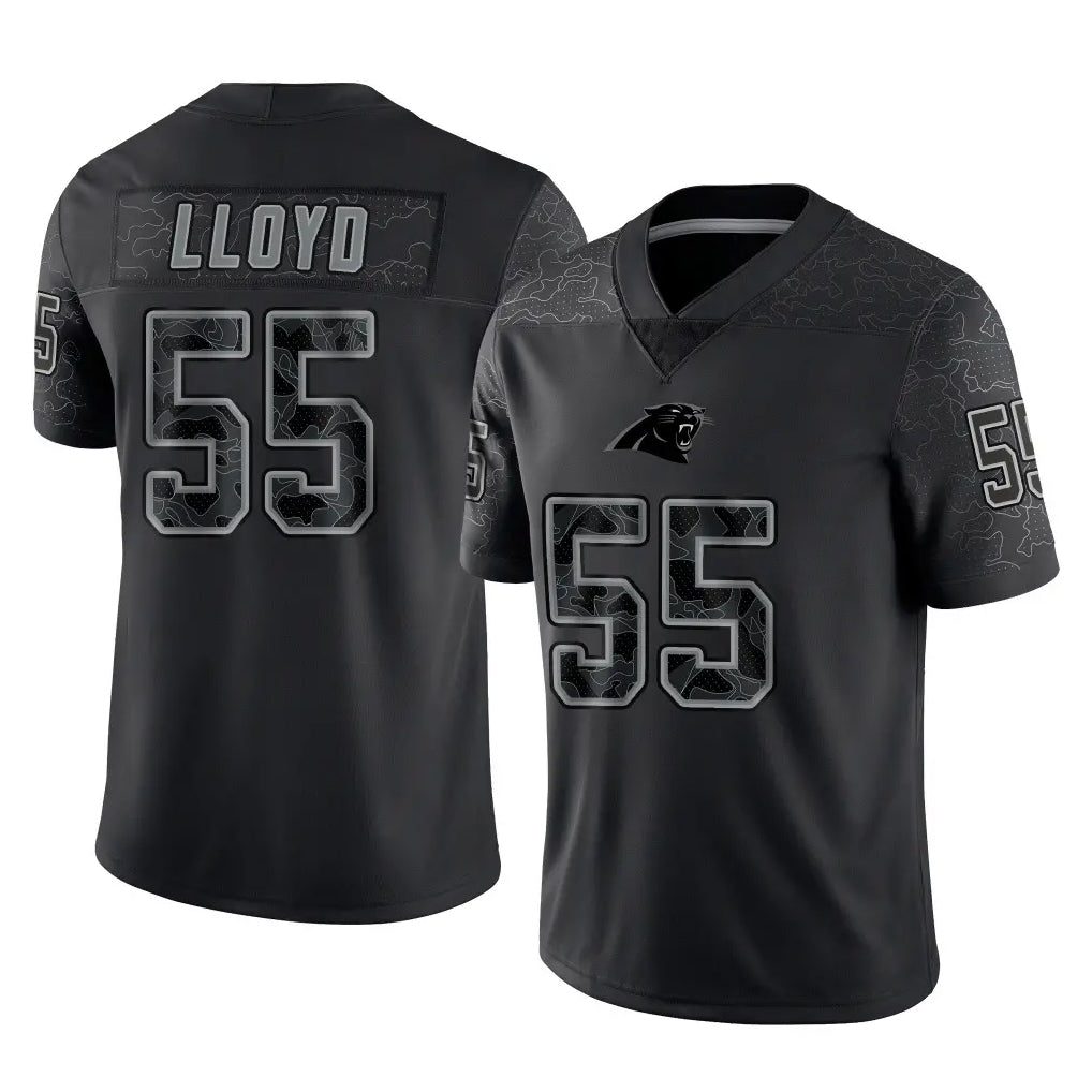 Choea C.Panthers #55 Devin Lloyd Player Black Limited Reflective Game Stitched Jerseys