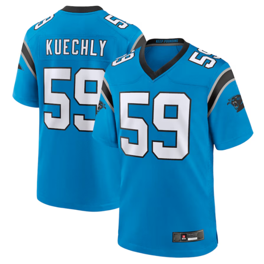 Choea C.Panthers #59 Luke Kuechly Blue Retired Player Game Jersey Stitched American Stitched Jerseys