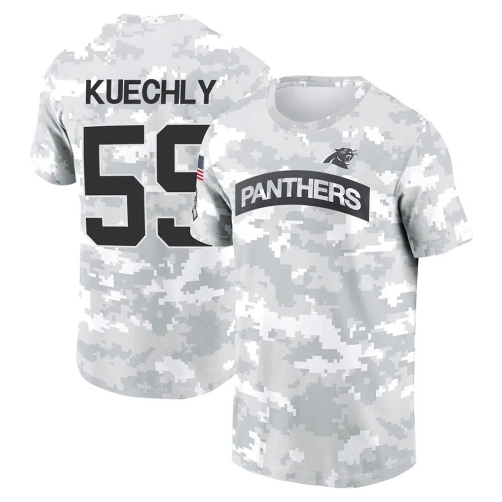 Choea C.Panthers #59 Luke Kuechly Player Salute to Service Hoodies & T-Shirts Stitched Jerseys