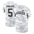 Choea C.Panthers #5 Jaelan Phillips Player Arctic Camo Salute to Service T-Shirt Hoodies Stitched Jerseys