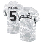 Choea C.Panthers #5 Jaelan Phillips Player Arctic Camo Salute to Service T-Shirt Hoodies Stitched Jerseys