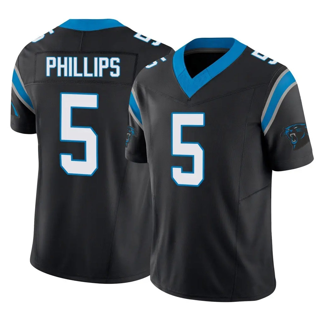 Choea C.Panthers #5 Jaelan Phillips Player Black Vapor F.U.S.E. Limited Home Game Stitched Jerseys