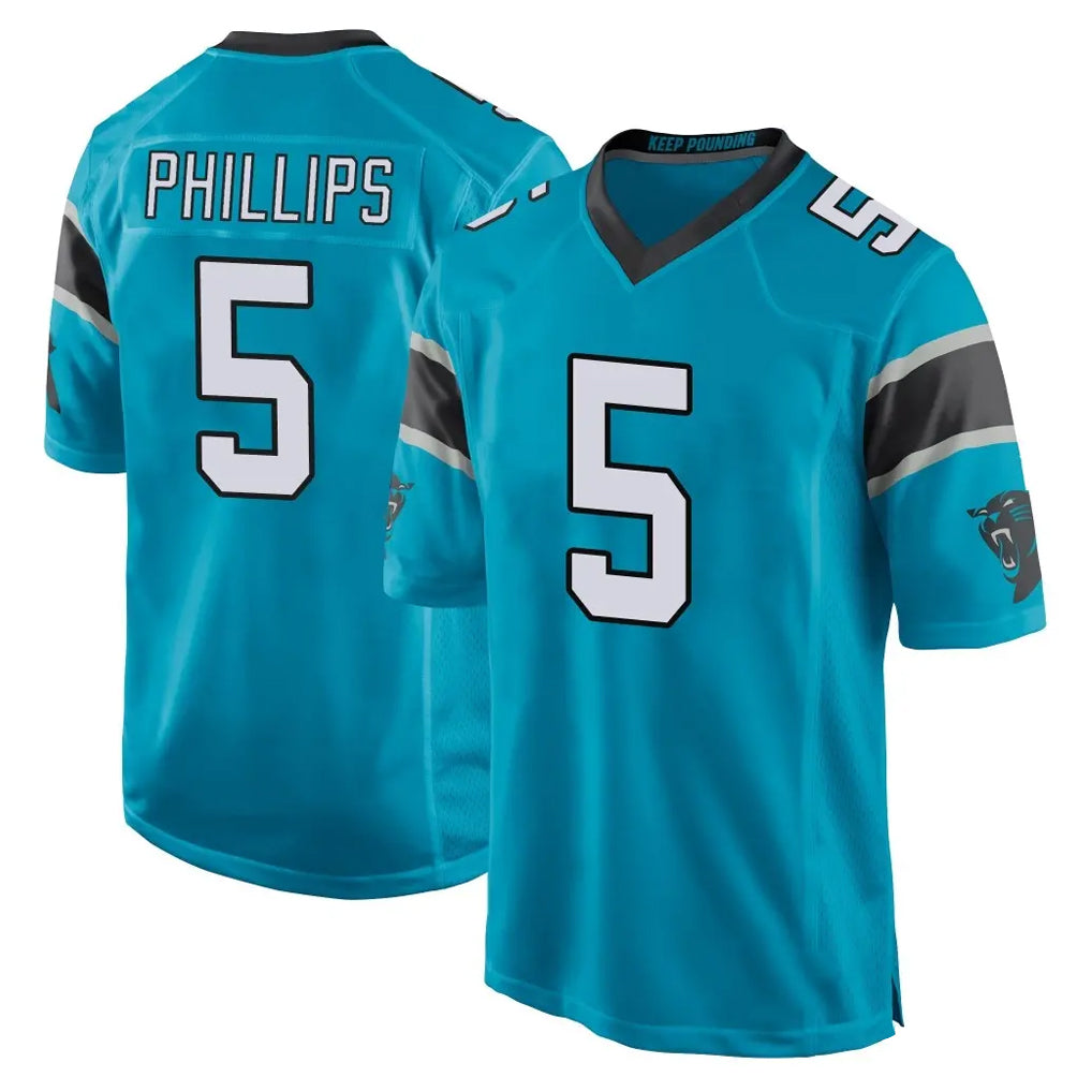 Choea C.Panthers #5 Jaelan Phillips Player Blue Game Stitched Jerseys