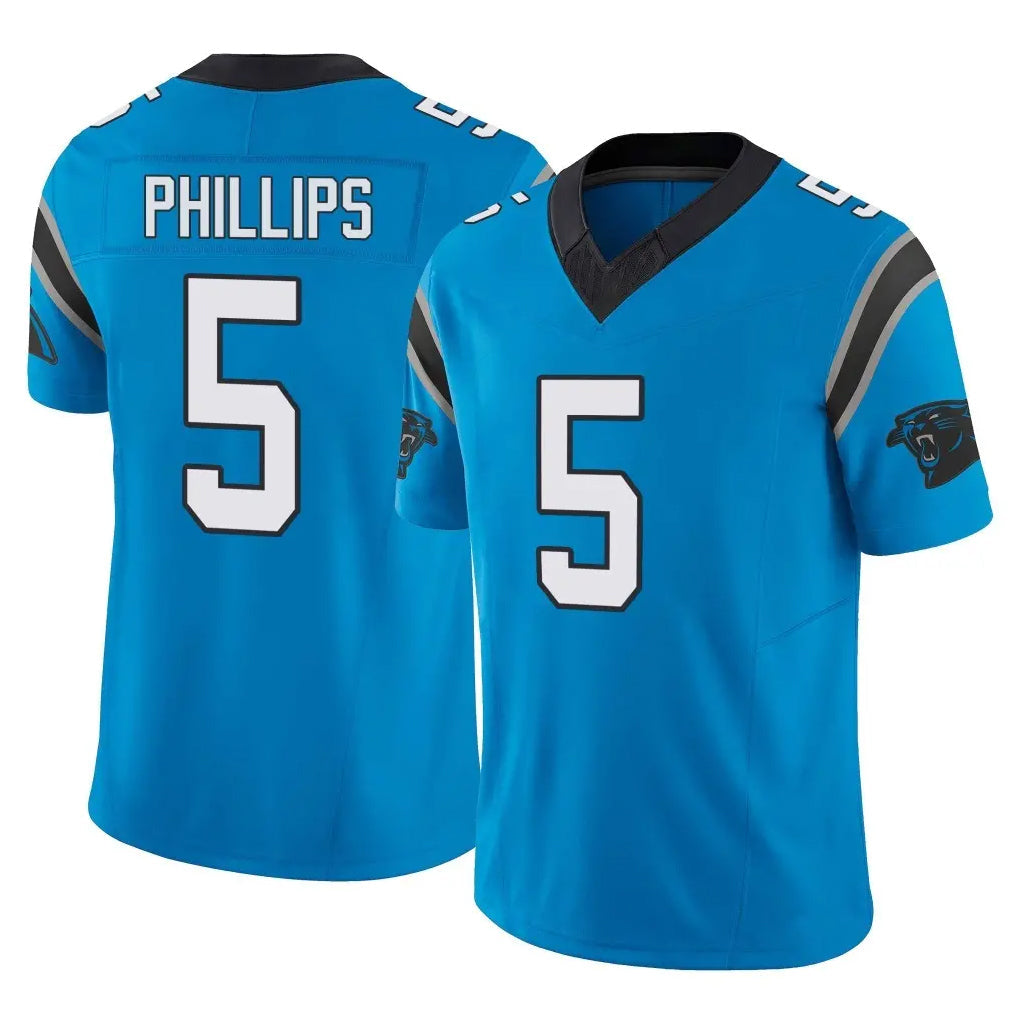 Choea C.Panthers #5 Jaelan Phillips Player Blue Vapor F.U.S.E. Limited Home Game Stitched Jerseys