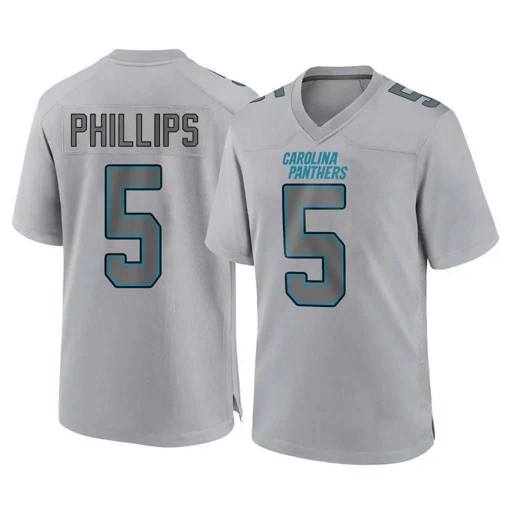 Choea C.Panthers #5 Jaelan Phillips Player Gray Atmosphere Fashion Game Stitched Jerseys