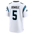 Choea C.Panthers #5 Rico Dowdle Player White Home Game Stitched Jerseys