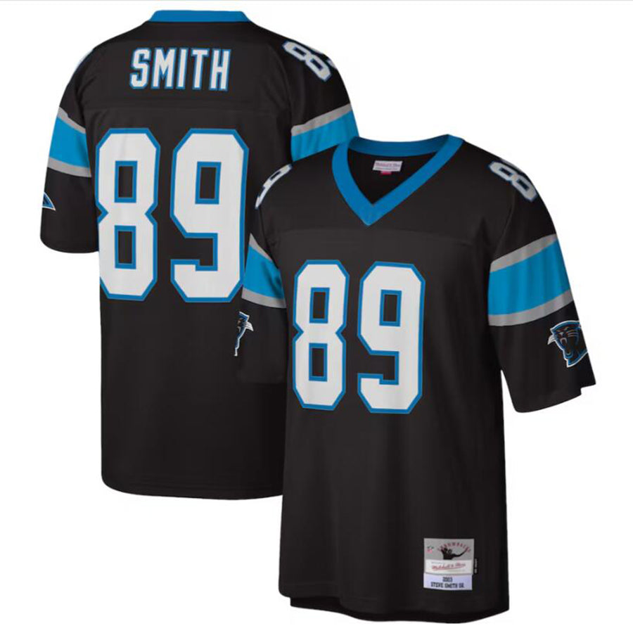 Choea C.Panthers #89 Steve Smith Black Legacy Replica Jersey American Stitched Jerseys