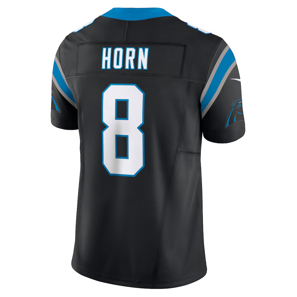 Choea C.Panthers #8 Jaycee Horn Black Vapor F.U.S.E. Limited Stitched Jerseys