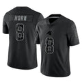 Choea C.Panthers #8 Jaycee Horn Player Black Limited Reflective Game Stitched Jerseys