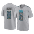 Choea C.Panthers #8 Jaycee Horn Player Gray Atmosphere Fashion Game Stitched Jerseys