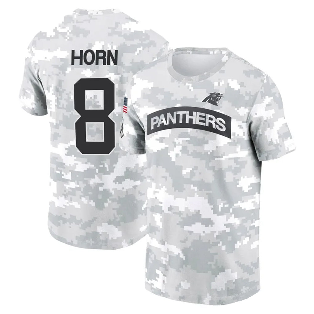 Choea C.Panthers #8 Jaycee Horn Player Salute to Service Hoodies & T-Shirts Stitched Jerseys