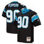 Choea C.Panthers #90 Julius Peppers Player Black Mitchell & Ness Legacy Replica Stitched Jerseys