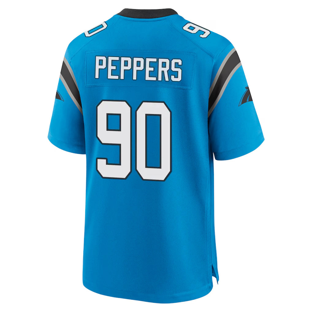 Choea C.Panthers #90 Julius Peppers Player Blue Home Game Stitched Jerseys