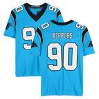 Choea C.Panthers #90 Julius Peppers Player Blue Mitchell & Ness Legacy Replica Stitched Jerseys