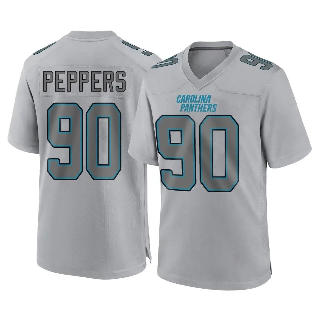 Choea C.Panthers #90 Julius Peppers Player Gray Atmosphere Fashion Game Stitched Jerseys