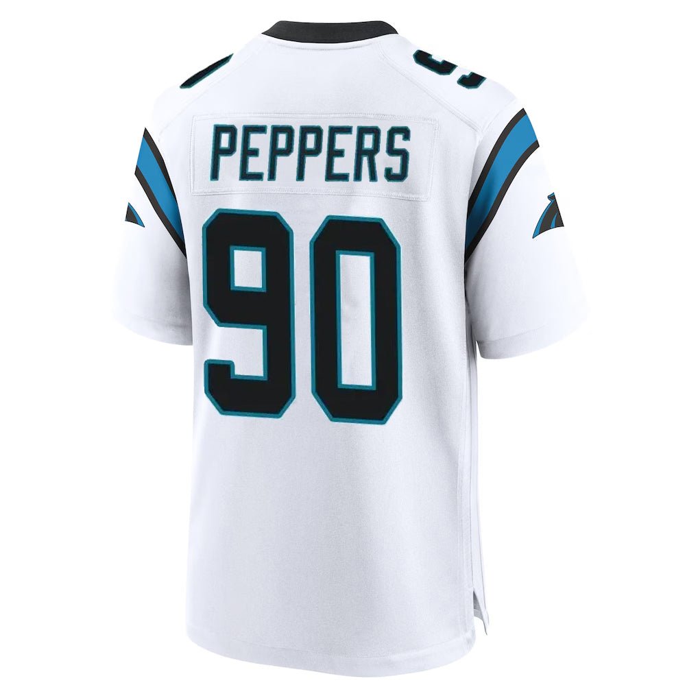 Choea C.Panthers #90 Julius Peppers Player White Home Game Stitched Jerseys