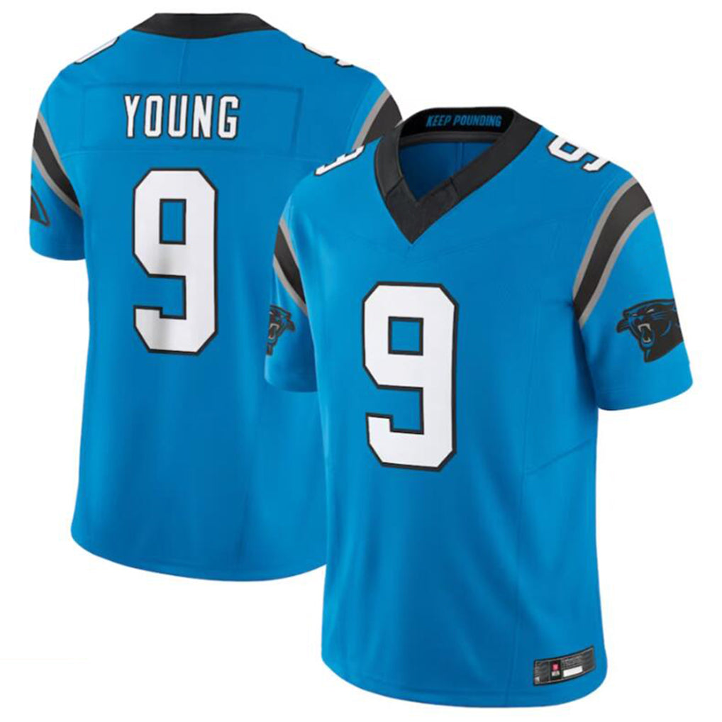 Choea C.Panthers #9 Bryce Young Blue Vapor F.U.S.E. Limited Home Game Stitched Jerseys