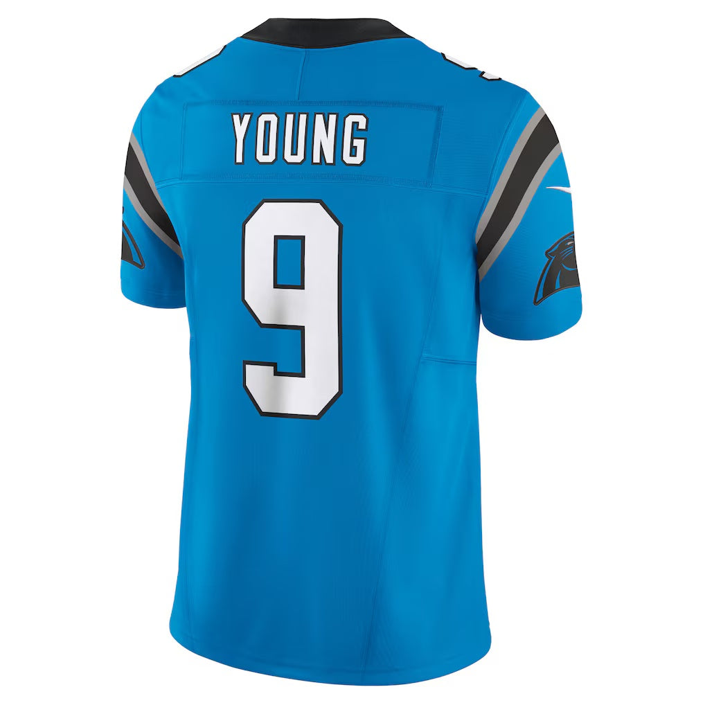 Choea C.Panthers #9 Bryce Young Blue Vapor F.U.S.E. Limited Stitched Jerseys