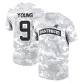 Choea C.Panthers #9 Bryce Young Player Arctic Camo Salute to Service T-Shirt Hoodies Stitched Jerseys
