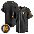 Choea C.Reds Black-Gold Vapor Premier Limited Home Blank Player Stitched Jerseys