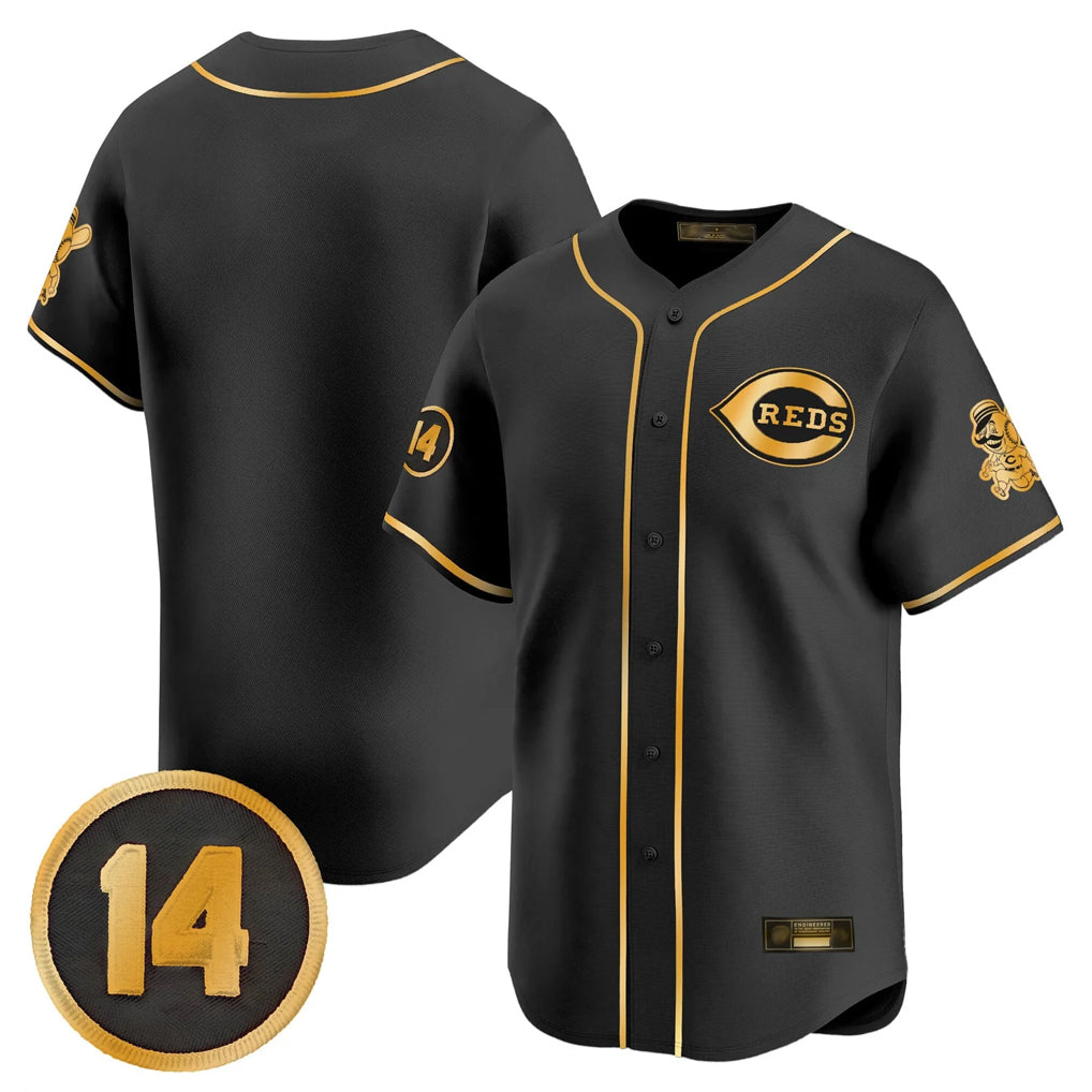 Choea C.Reds Black-Gold Vapor Premier Limited Home Blank Player Stitched Jerseys