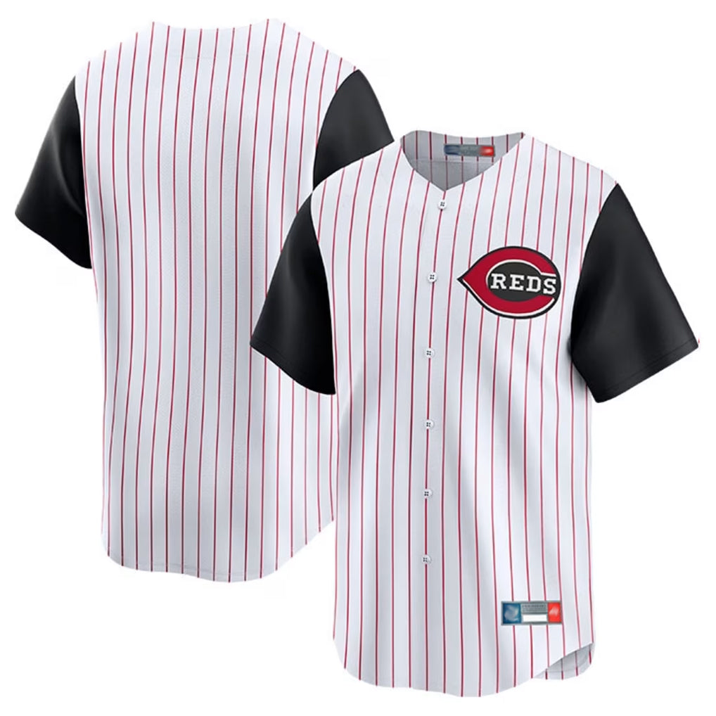 Choea C.Reds White Black Stripe Field of Dreams Game Home Blank Player Stitched Jerseys
