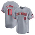 Choea C.Reds #11 Barry Larkin Player Gray Home Limited Stitched Jerseys
