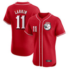 Choea C.Reds #11 Barry Larkin Player Red Limited Elite Home Game Stitched Jerseys