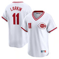 Choea C.Reds #11 Barry Larkin Player White Cooperstown Collection Limited T-shirt Home Stitched Jerseys