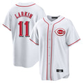Choea C.Reds #11 Barry Larkin Player White Game Home Stitched Jerseys
