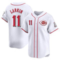 Choea C.Reds #11 Barry Larkin Player White Home Limited Stitched Jerseys