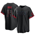 Choea C.Reds #14 Pete Rose Player Black City Connect Home Game Stitched Jerseys