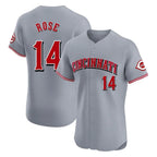 Choea C.Reds #14 Pete Rose Player Gray Limited Elite Home Stitched Jerseys