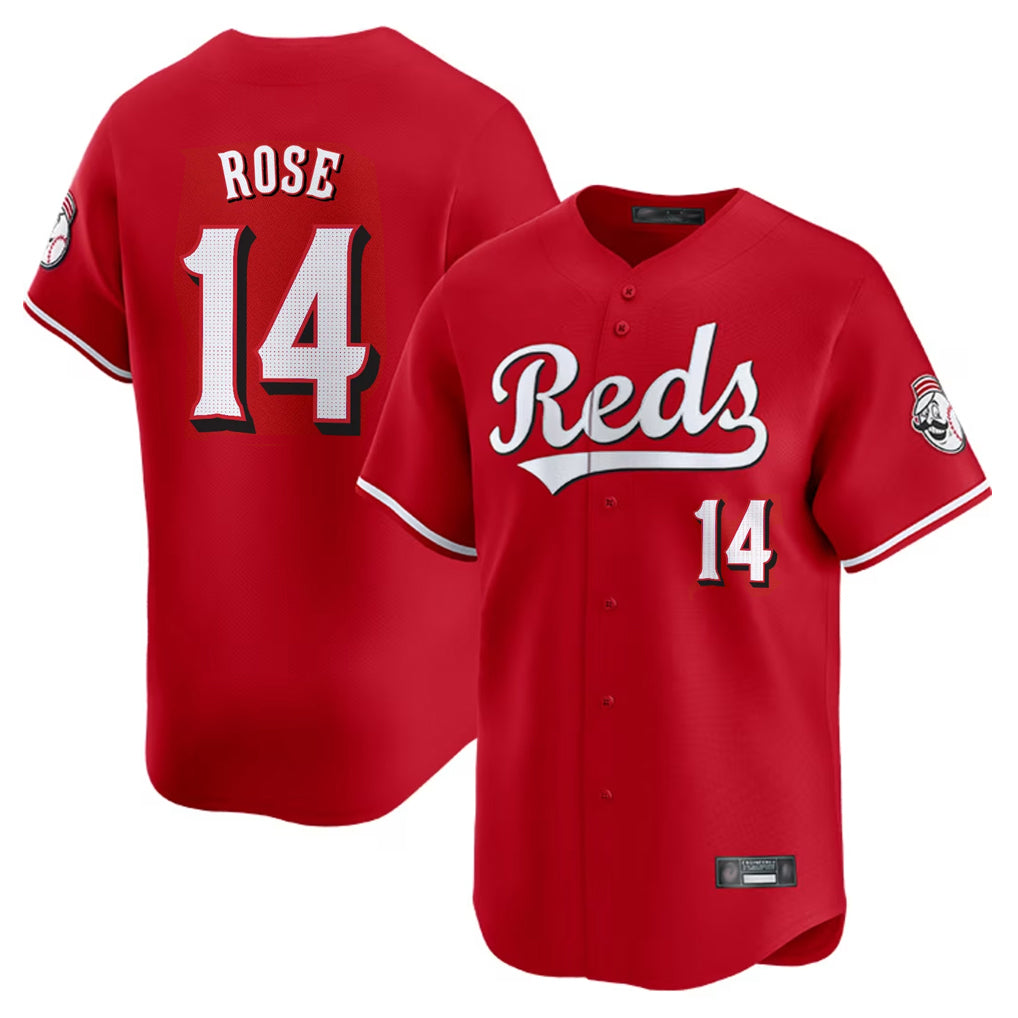Choea C.Reds #14 Pete Rose Player Red Home Limited Stitched Jerseys