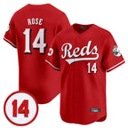 Choea C.Reds #14 Pete Rose Player Red Vapor Premier Limited Home Stitched Jerseys