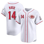 Choea C.Reds #14 Pete Rose Player White Home Limited Stitched Jerseys