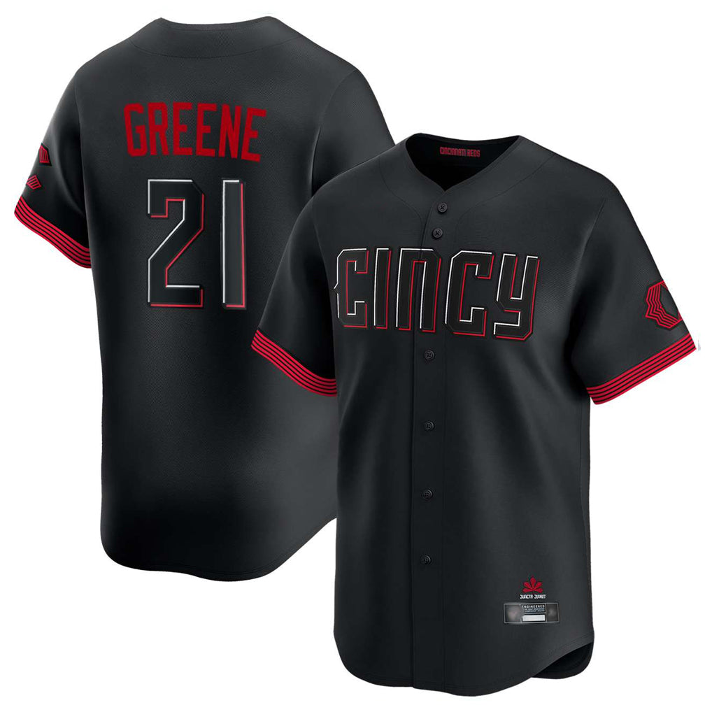 Choea C.Reds #21 Hunter Greene Player Black City Connect Home Limited Stitched Jerseys