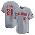 Choea C.Reds #21 Hunter Greene Player Gray Home Limited Stitched Jerseys
