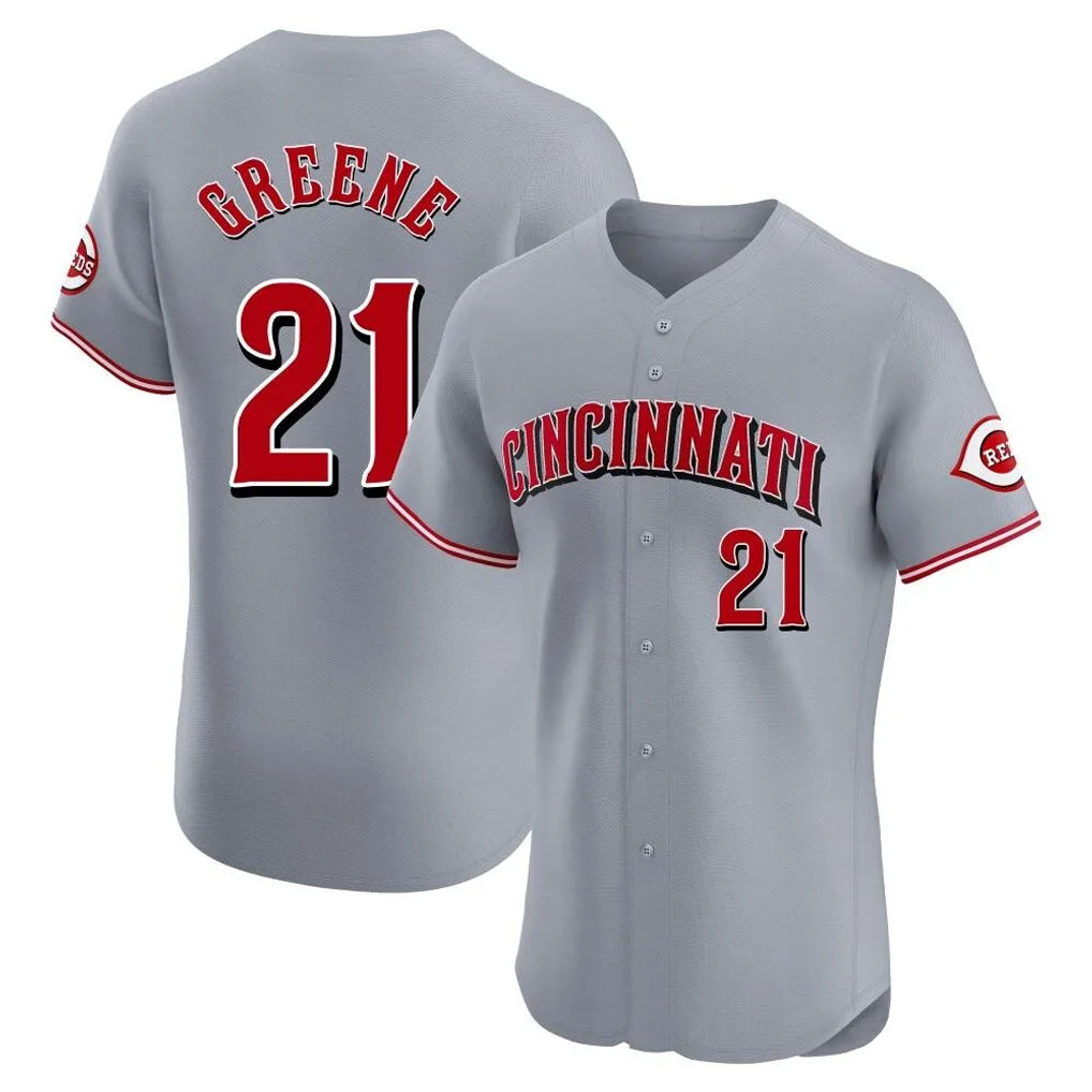 Choea C.Reds #21 Hunter Greene Player Gray Limited Elite Home Stitched Jerseys