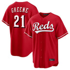 Choea C.Reds #21 Hunter Greene Player Red Home Game Stitched Jerseys