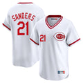Choea C.Reds #21 Hunter Greene Player White Cooperstown Collection Limited T-shirt Home Stitched Jerseys
